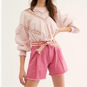 Free People We The Free Amelie A-line Short in Pink Women’s Size 26